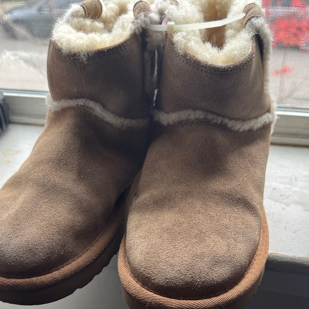UGG Tan Kids Boots with Cream Lining